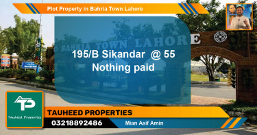Residential Plot for Sale in Bahria Town, Lahore - (BP-46906)