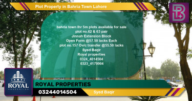 Residential Plot for Sale in Bahria Town, Lahore - (BP-46935)