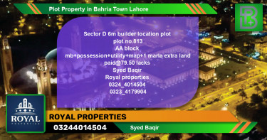 Residential Plot for Sale in Bahria Town, Lahore - (BP-46937)