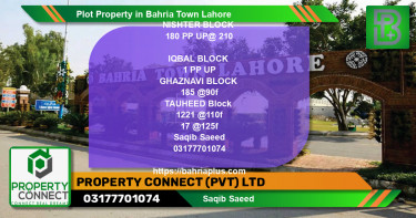 Residential Plot for Sale in Bahria Town, Lahore - (BP-47035)
