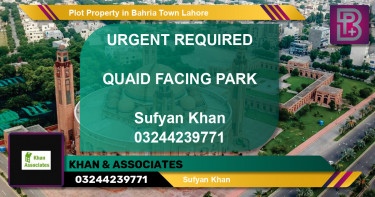 Residential Plot for Sale in Bahria Town, Lahore - (BP-47050)