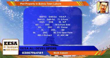 Residential Plot for Sale in Bahria Town, Lahore - (BP-47476)