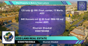 Residential Plot for Sale in Bahria Town, Lahore - (BP-47486)