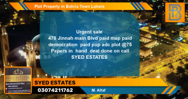 Residential Plot for Sale in Bahria Town, Lahore - (BP-47501)