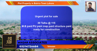 Residential Plot for Sale in Bahria Town, Lahore - (BP-47526)