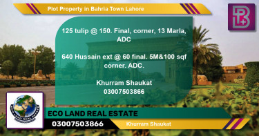 Residential Plot for Sale in Bahria Town, Lahore - (BP-47562)