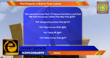 Residential Plot for Sale in Bahria Town, Lahore - (BP-47564)