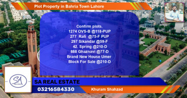 Residential Plot for Sale in Bahria Town, Lahore - (BP-47584)