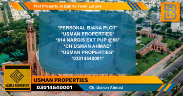Residential Plot for Sale in Bahria Town, Lahore - (BP-47592)