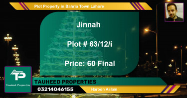 Residential Plot for Sale in Bahria Town, Lahore - (BP-47643)