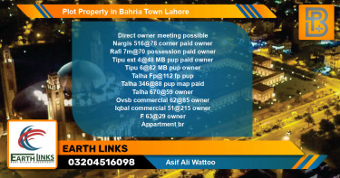 Commercial Plot for Sale in Bahria Town, Lahore - (BP-47720)