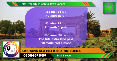 Residential Plot for Sale in Bahria Town, Lahore - (BP-47807)