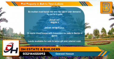Residential Plot for Sale in Bahria Town, Lahore - (BP-47855)