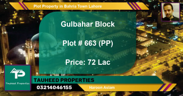 Residential Plot for Sale in Bahria Town, Lahore - (BP-48013)