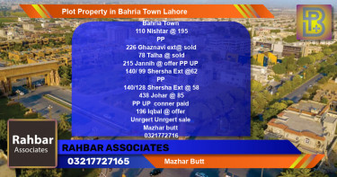 Residential Plot for Sale in Bahria Town, Lahore - (BP-48054)