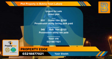 Residential Plot for Sale in Bahria Town, Lahore - (BP-48103)