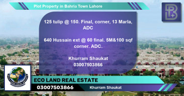 Residential Plot for Sale in Bahria Town, Lahore - (BP-48117)