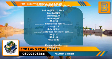 Residential Plot for Sale in Bahria Town, Lahore - (BP-48119)