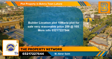 Residential Plot for Sale in Bahria Town, Lahore - (BP-48179)
