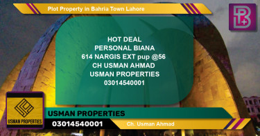 Residential Plot for Sale in Bahria Town, Lahore - (BP-48185)