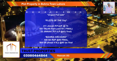Residential Plot for Sale in Bahria Town, Lahore - (BP-48231)