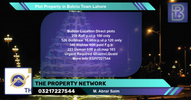 Residential Plot for Sale in Bahria Town, Lahore - (BP-48236)