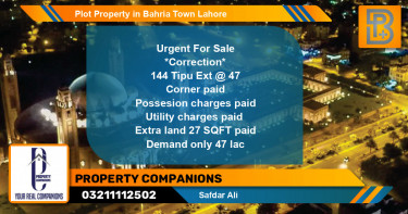 Residential Plot for Sale in Bahria Town, Lahore - (BP-48239)