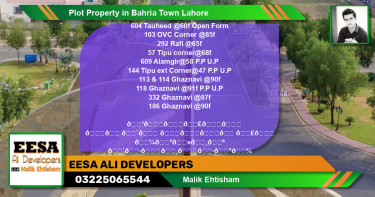 Residential Plot for Sale in Bahria Town, Lahore - (BP-48286)