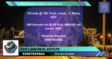 Residential Plot for Sale in Bahria Town, Lahore - (BP-48301)