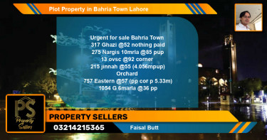 Residential Plot for Sale in Bahria Town, Lahore - (BP-48323)