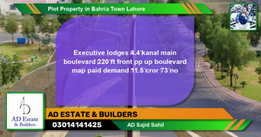 Residential Plot for Sale in Bahria Town, Lahore - (BP-48340)