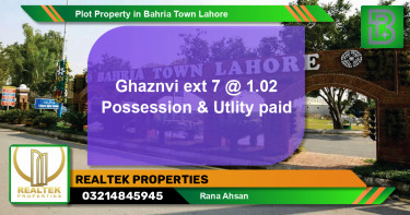 Residential Plot for Sale in Bahria Town, Lahore - (BP-48349)