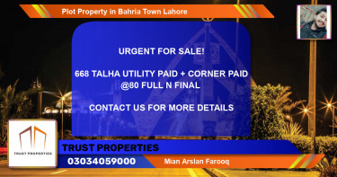 Residential Plot for Sale in Bahria Town, Lahore - (BP-48394)