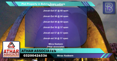 Residential Plot for Sale in Bahria Town, Lahore - (BP-48469)