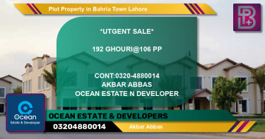 Residential Plot for Sale in Bahria Town, Lahore - (BP-48510)