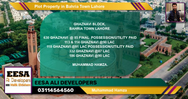 Residential Plot for Sale in Bahria Town, Lahore - (BP-48542)