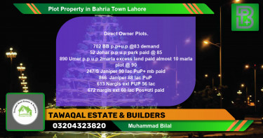 Residential Plot for Sale in Bahria Town, Lahore - (BP-48544)