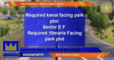 Residential Plot for Sale in Bahria Town, Lahore - (BP-48578)