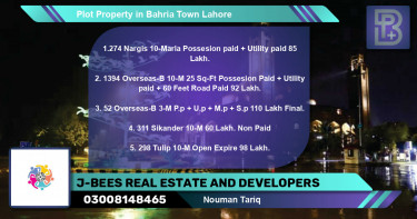 Residential Plot for Sale in Bahria Town, Lahore - (BP-48626)
