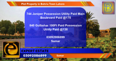 Residential Plot for Sale in Bahria Town, Lahore - (BP-48627)