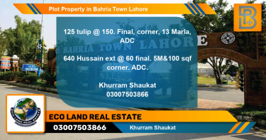 Residential Plot for Sale in Bahria Town, Lahore - (BP-48665)