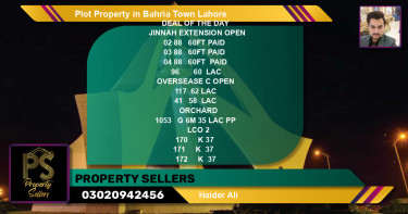 Residential Plot for Sale in Bahria Town, Lahore - (BP-48700)