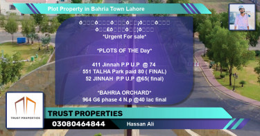 Residential Plot for Sale in Bahria Town, Lahore - (BP-48725)