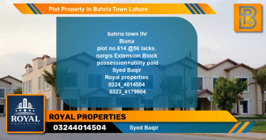 Residential Plot for Sale in Bahria Town, Lahore - (BP-48742)