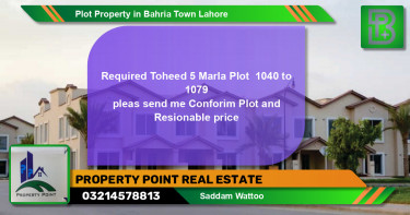 Residential Plot for Sale in Bahria Town, Lahore - (BP-48748)