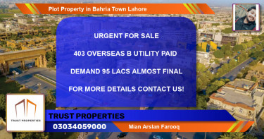 Residential Plot for Sale in Bahria Town, Lahore - (BP-48772)
