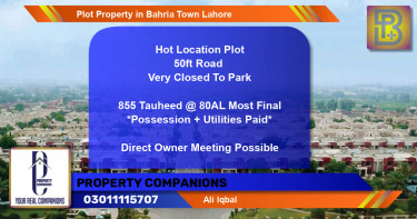 Residential Plot for Sale in Bahria Town, Lahore - (BP-48826)