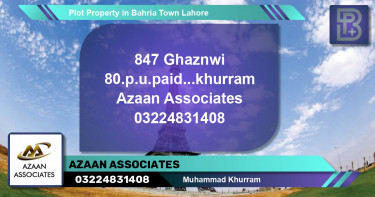 Residential Plot for Sale in Bahria Town, Lahore - (BP-48848)