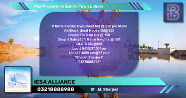 Residential Plot for Sale in Bahria Town, Lahore - (BP-48849)