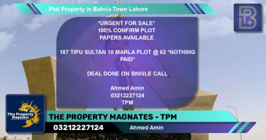 Residential Plot for Sale in Bahria Town, Lahore - (BP-48865)